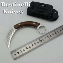 Damascus Bastinelli Shadow Moon Claw knife Tactical claw knife Field Saber Outdoor knife Collection knife