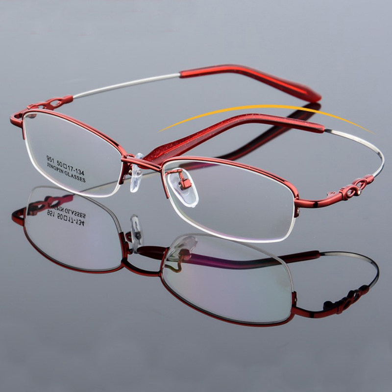 MTV ultra - light new glasses female business lady titanium alloy memory frame glasses frame can be matched with the number of nearsightness