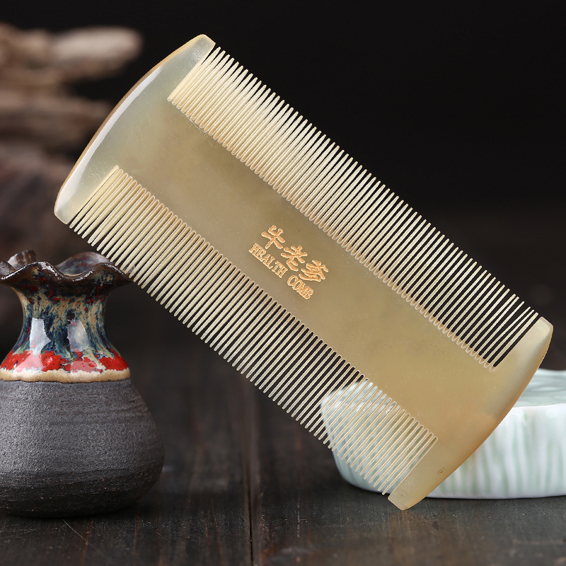 Horn comb Natural fine tooth encrypted tooth lice comb Removal head lice grate comb Daughter child grate dense comb