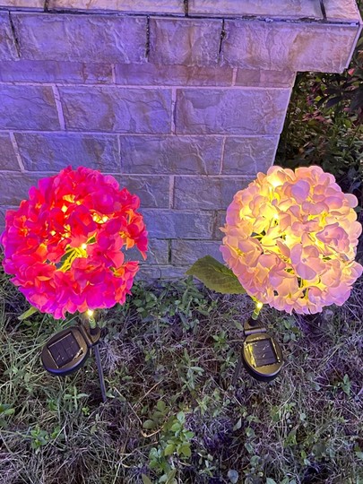 Solar-Blumenbeleuchtung, LED-Hortensien-Gartenbeleuchtung, Hofatmosphäre, Park, dekorative Lichter, Außenboden-Rasenbeleuchtung