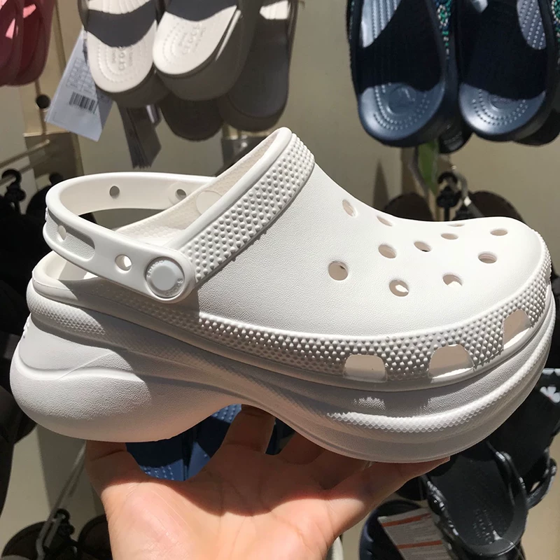 Обувь женская Crocs Carlo Chi Yun Duo Beach с толстой подошвой, с углублением, обувь-«каменная пещера» (Little Whale) с песком, сандалии 206750