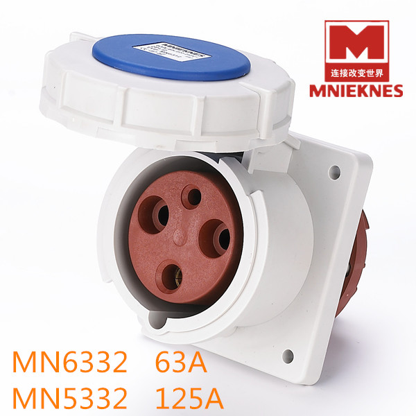 MNIEKNES Zhejiang Guoman 63A waterproof aviation socket MN5332 125A industrial socket MN6332