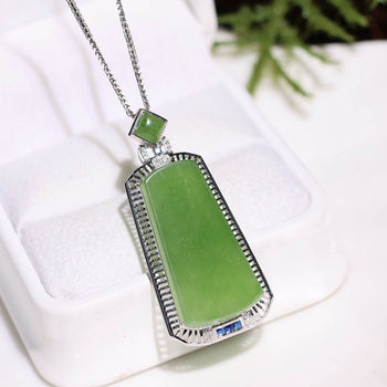 Original design jade gold inlaid jade necklace for my wife