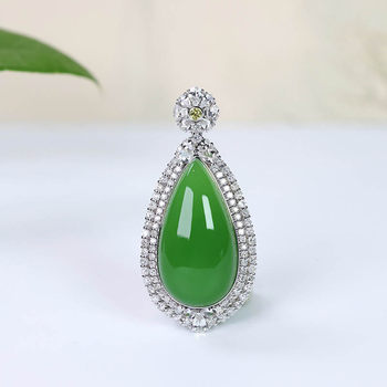 Original design jade gold inlaid jade pendant for my wife