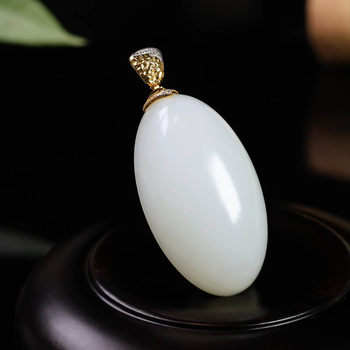 Original design jade gold inlaid jade necklace for my wife