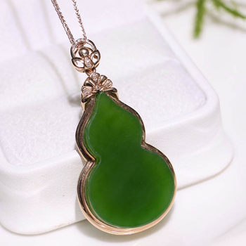 Original design jade gold inlaid jade necklace for my wife