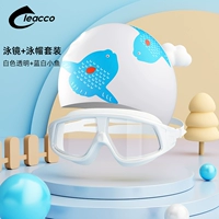 Белая прозрачная+синяя и белая плавающая рыба крышка