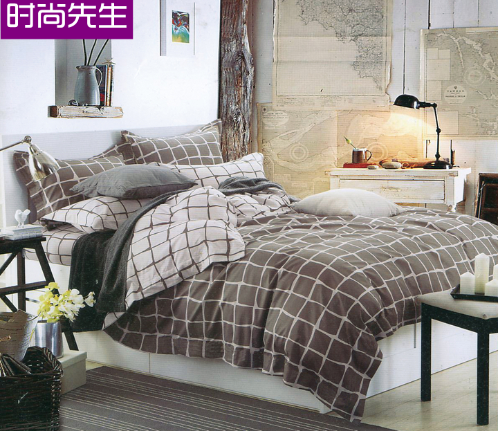 Giải phóng mặt bằng giá đặc biệt Giường đôi cotton đơn giản Ký túc xá sinh viên Giường đơn kẻ sọc đơn cotton 50 nhân dân tệ bộ ga giường đẹp