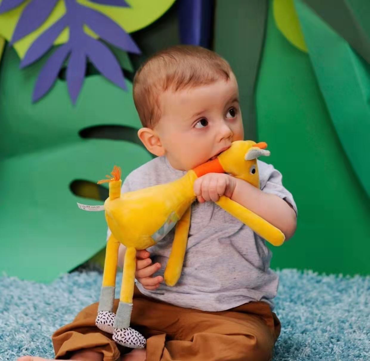 Exit France EBULOBO original dress ultra soft and giraffe music Rbell foreign trade baby toy