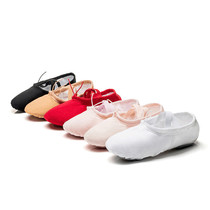 Meat Color No Leather Canvas Soft Bottom Young Yoga Children Dance Shoes Practice Shoes Cat Paw Shoes Ballet Shoes Adult Red