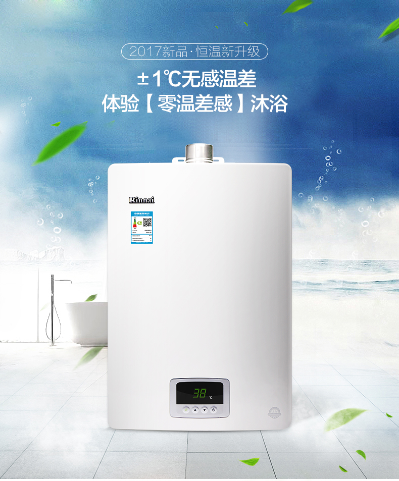 binh nong lanh Rinnai / JSQ31-C02 Máy nước nóng khí 16 lít nhà nhiệt độ không đổi nâng cấp hàng tự nhiên mạnh mẽ - Máy đun nước ariston 30l