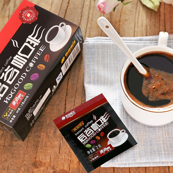 金砖五国峰会专供品牌 后谷 无蔗糖 纯黑速溶咖啡粉 2g*40袋*2件 双重优惠折后¥23.2包邮