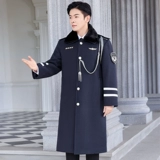 Шерстяное зимнее шерстяное пальто для работы подходит для мужчин и женщин, длинная униформа, утепленная куртка