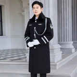 Шерстяное зимнее шерстяное пальто для работы подходит для мужчин и женщин, длинная униформа, утепленная куртка