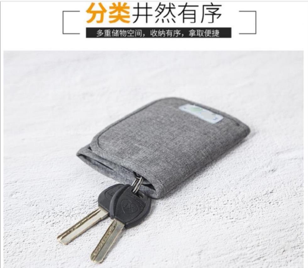 Túi nhỏ ví nữ vải ngắn vải ba lần nam vải nylon thẻ thẻ thay đổi du lịch kéo - Ví / chủ thẻ ví da nam