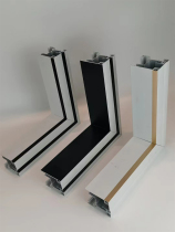 Integrated ceiling honeycomb aluminium buckle plate secondary ceiling living room Double eye leather integrated dust-free aluminium beam half hanging door and window corner code