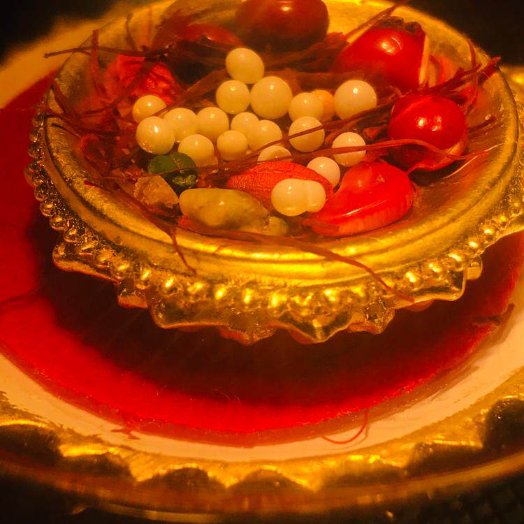 Myanmar Mitira Tile Tibet - Hand Magnificent 2 mm for Sheritaga Upine saffron