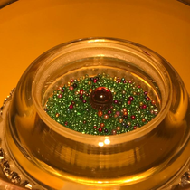  Shakyamuni Buddha{Dark green}Symphony lotus seed 8 yuan 2000 open tower knot Tibetan Stupa Gawu