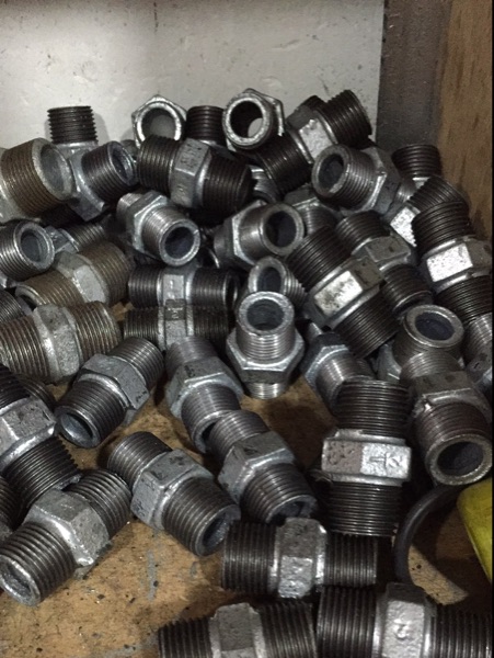 Iron hexagon outer wire direct joint Magang outer wire Galvanized outer wire Double male screw Galvanized inner joint Galvanized outer joint