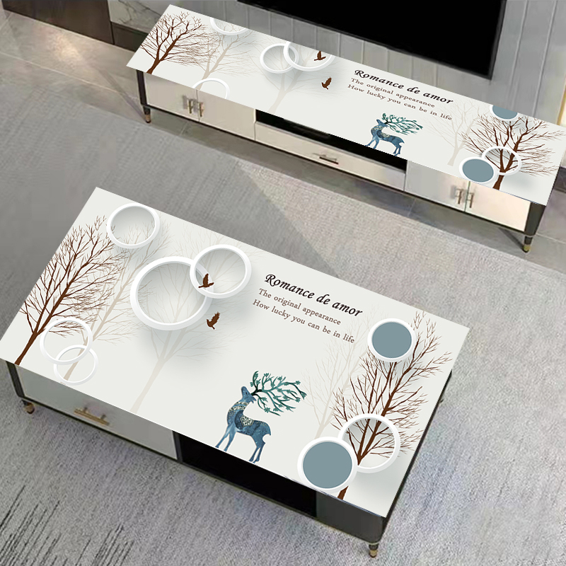 pvc waterproof and washable soft glass water crystal plate cover cushion table tea table TV cabinet brief about modern desk cloth cushion