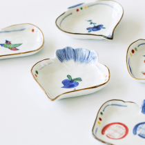 Japanese-made meiyaki ceramic radish-shaped small saucer ceramic dipping dish Japanese sushi sauce saucer seasoning plate