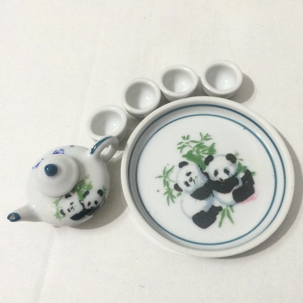 Thống Tongzi Gongfu Tea Set Đồ Chơi Trẻ Em Nhà Gốm Mini Bộ Trà Đặt Quà Tặng Nhỏ