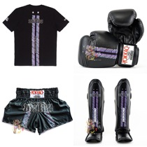 The new hard-to-read warp YOKKAO genuine leather bull leather batter Thai boxing loose with punches and legs for men and women speed dry shorts
