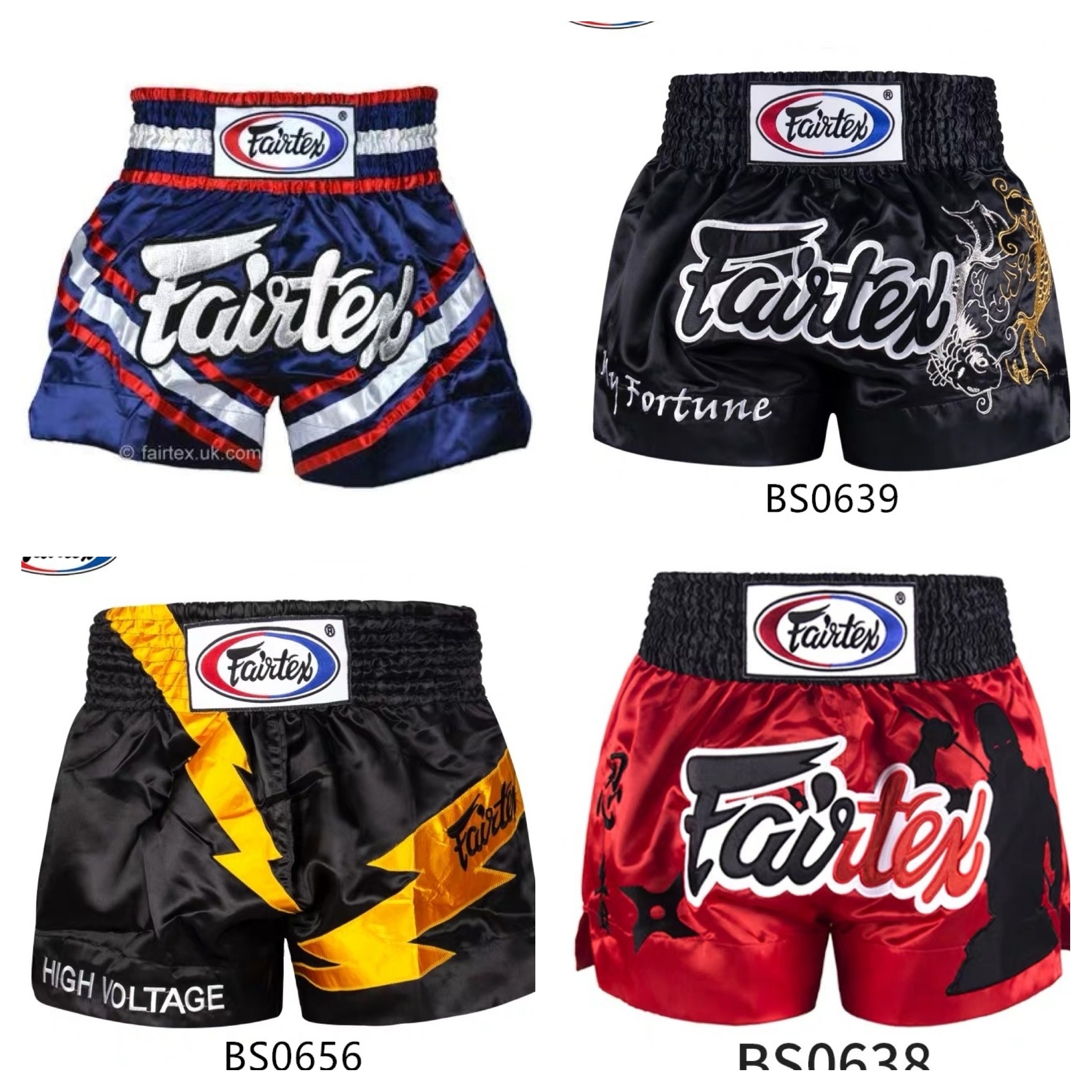 Thai Imported Thai Boxing Shorts Faitex Black Ninja Tai Boxing Loose to Fight Sports Shorts