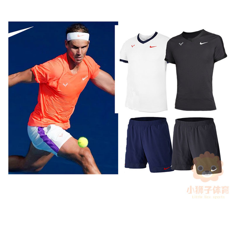 NIKE Nike tennis clothing men's 21 years Nadal's new US Open tennis short-sleeved shorts CV2803CV7874