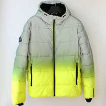 21 Autumn Winter New Mens Fashion Street Trends Anti Splash Water Warm Cotton Clothes Dazzling Gradient Fluorescent Big Code Youth