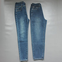 German black technology 21 autumn and winter womens velvet gush with high play jeans warm and small leggings old daddy pants commute high waist