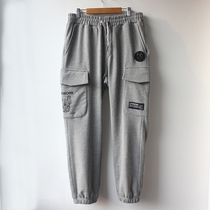 South Korea Fashion Great Dog Mens Autumn Winter 400 gr Thickened Woolen Circle City Outdoor Casual Sweatpants Workwear Pants 9 Division Pants