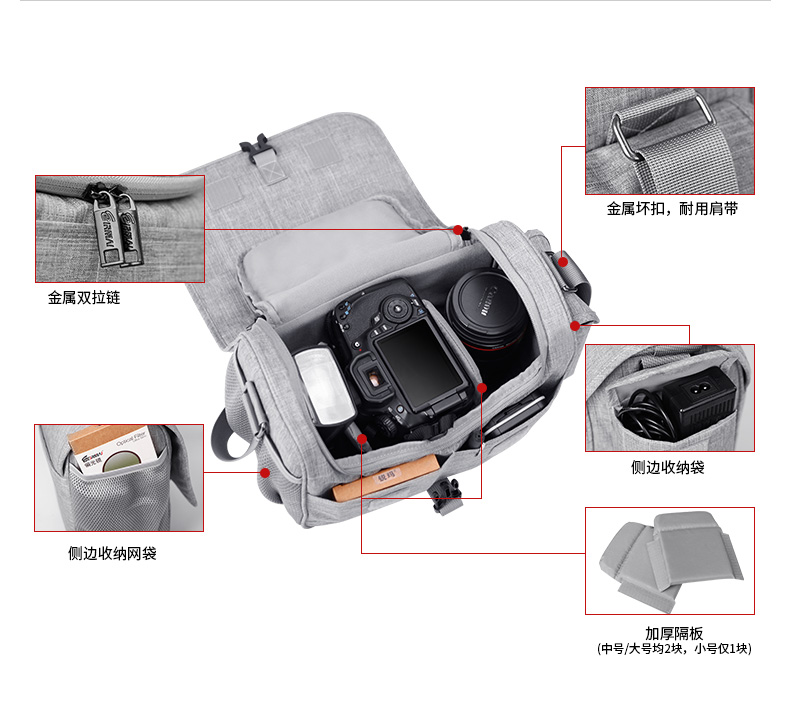 Rhema SLR túi máy ảnh vai cầm tay Canon Sony Fuji Nikon túi máy ảnh kỹ thuật số vi nam văn học độc thân và phụ nữ - Phụ kiện máy ảnh kỹ thuật số túi máy ảnh sony