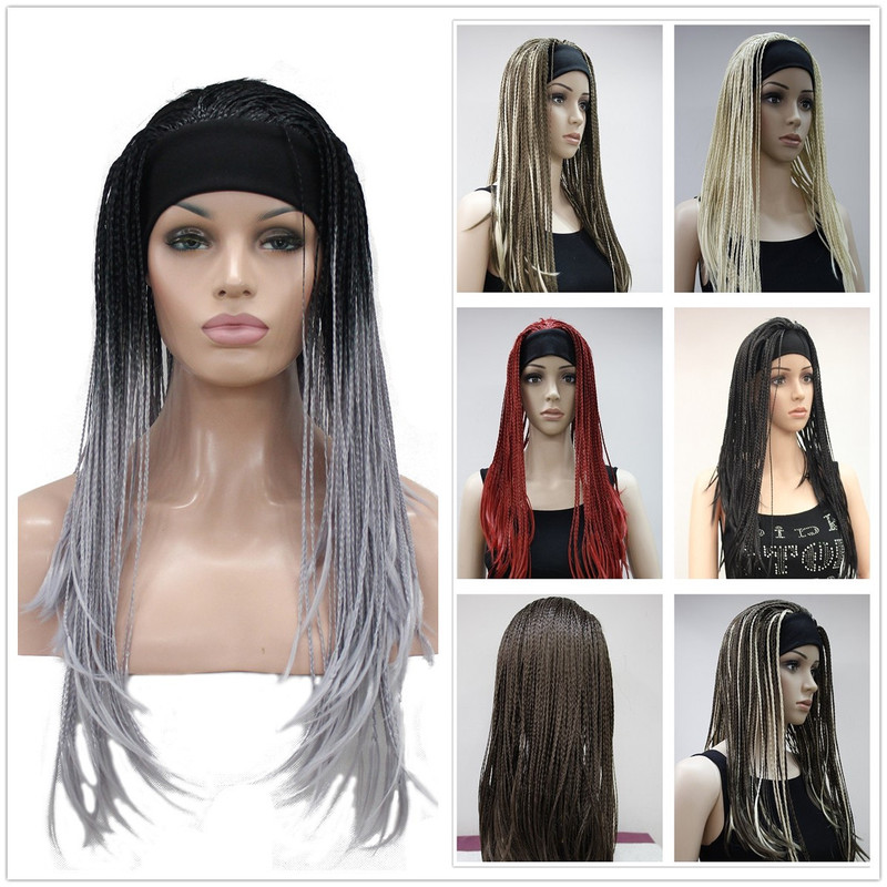 Gradient Hand-Woven Dreadlock Wig African Dreadlocks Gray Reggae Jamaican Full Wig with Free Hairnet