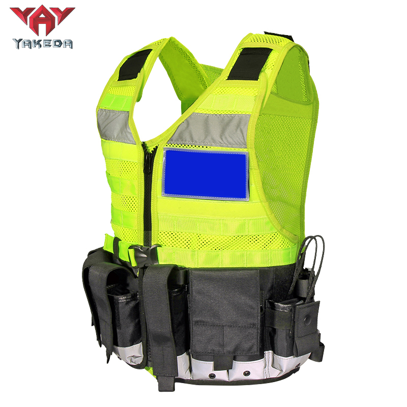 Jacoda Security Patrol Tactical Vest Breathable Reflective Outdoor Traffic Worksite Fluorescent safety gear Machia