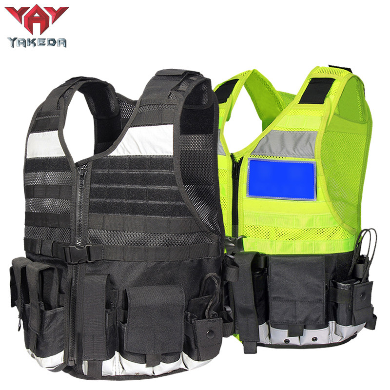 Jacobta Service Vest Outdoor Tactical Vest Mesh Breathable Traffic Suit Reflective Protective Vest Patrol Equipment