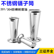 Stainless steel tweezers cylinder medical thickening with lid large small and small number of foam tweezers bucket Alcohol Disinfection Tank Holding the Goblet Dip barrel