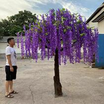 Simulation wisteria flower tree Wishing tree Fake wisteria flower tree Hotel lobby Wedding set props display simulation flower tree