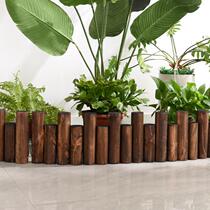 Anti-corrosion wood fence carbonized wood stake wood fence Courtyard Outdoor balcony Garden mall decoration round protective fence