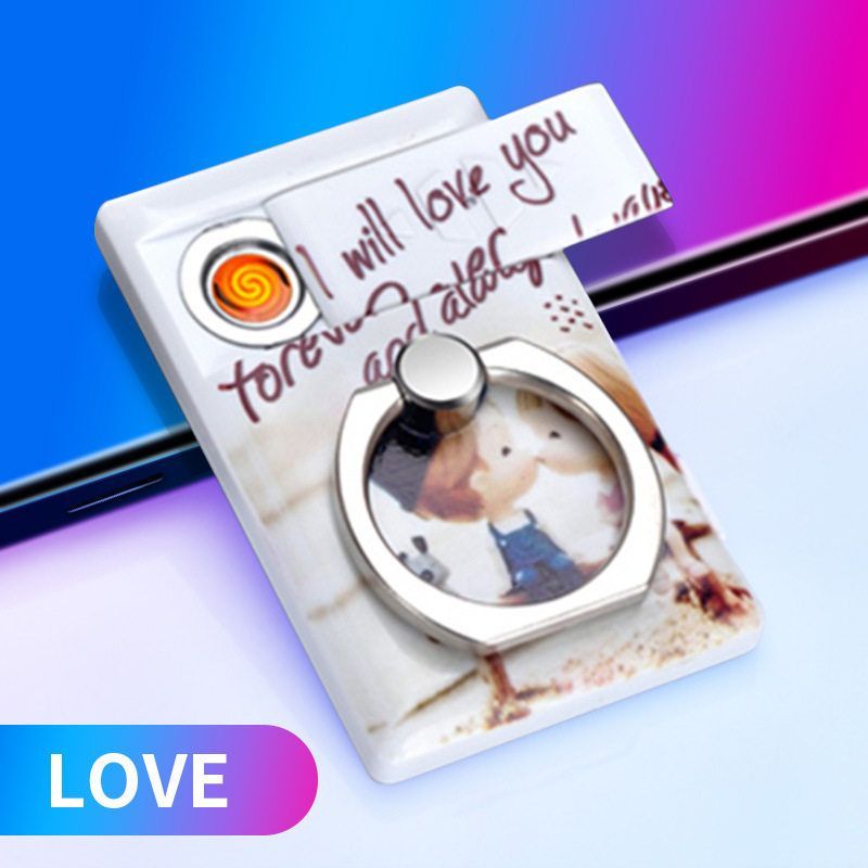 Ring holder lighter cigarette lighter charging mobile phone strap