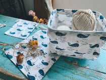 Storage bag Drawstring bag Cotton and linen cosmetic bag