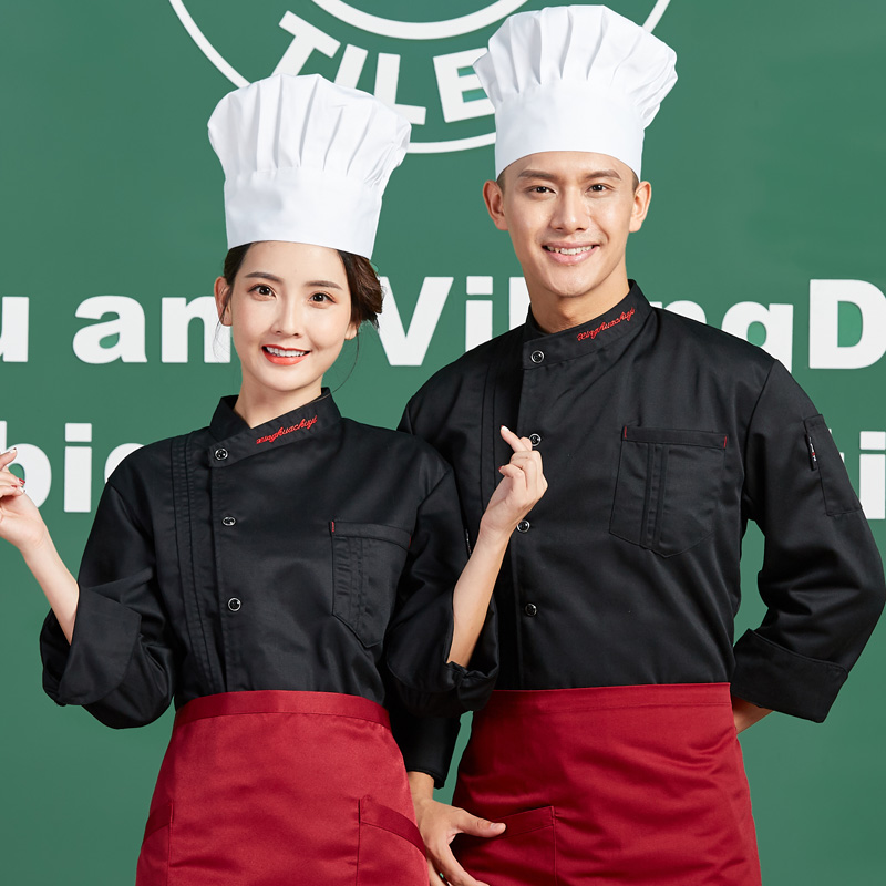 Khách sạn quần áo làm việc khách sạn Chef sau workclothes trắng sáng kit lây lan nhân viên nhà bếp căng tin dài tay áo đầu bếp của