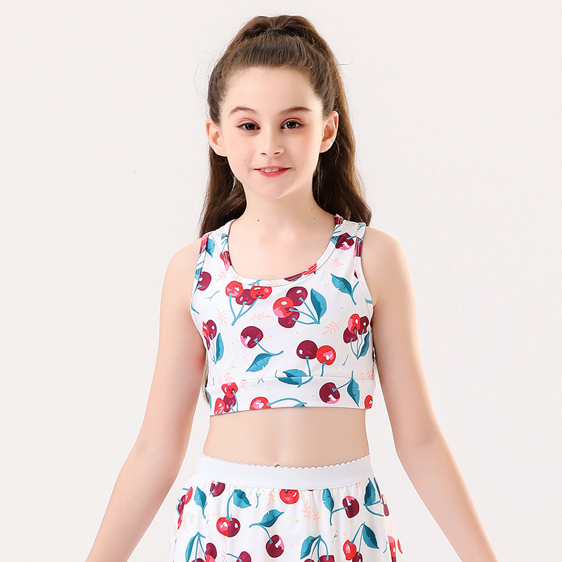 Girls' Quick-Drying Yoga Sports Vest Skin-Friendly High-Elastic Dance Training Running Children's Fitness Clothing Girls' Quick-Drying Yoga Sports Vest Skin-Friendly High-Elastic Dance Training Running Children's Fitness Clothing