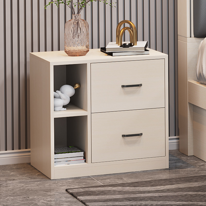 Solid wood multi-layer bedside table light luxury bedroom storage cabinet modern minimalist bedside storage cabinet - Taobao