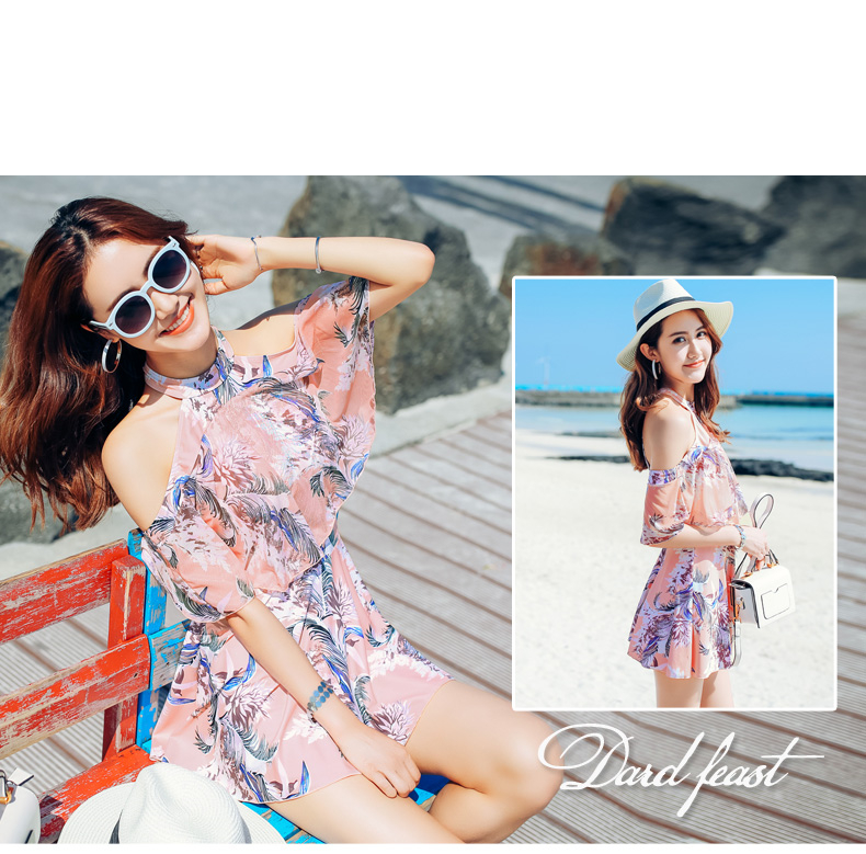Áo tắm nữ bảo thủ liền kề bụng giảm béo thép hỗ trợ ngực nhỏ thu thập kích thước lớn gợi cảm áo tắm Hàn Quốc nóng bỏng - Bộ đồ bơi One Piece áo bơi liền thân đẹp
