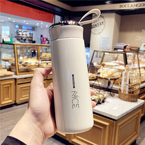 Korean version of simple men and women stainless steel thermos cup couples hipster portable water Cup student car creative Cup