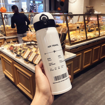 Creative trend ins Net red thermos cup male and female students large capacity fresh art portable stainless steel water Cup