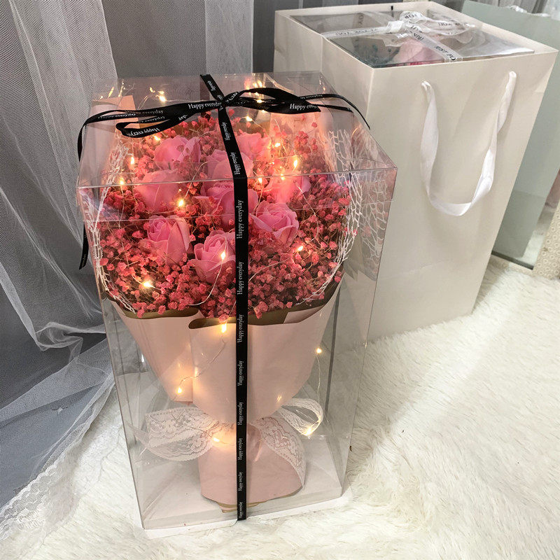 Rose Bouquet Starry Dry Bouquet Immortalized Flowers Natural Valentine's Day Mother's Day Birthday Gift for Girlfriend Best Friend