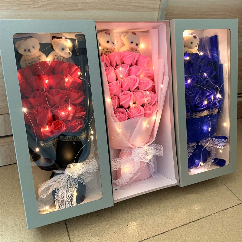 Eternal flower-rose basket color enchantress bouquet Send girlfriend gift Tanabata Valentine's Day Birthday Graduation gift