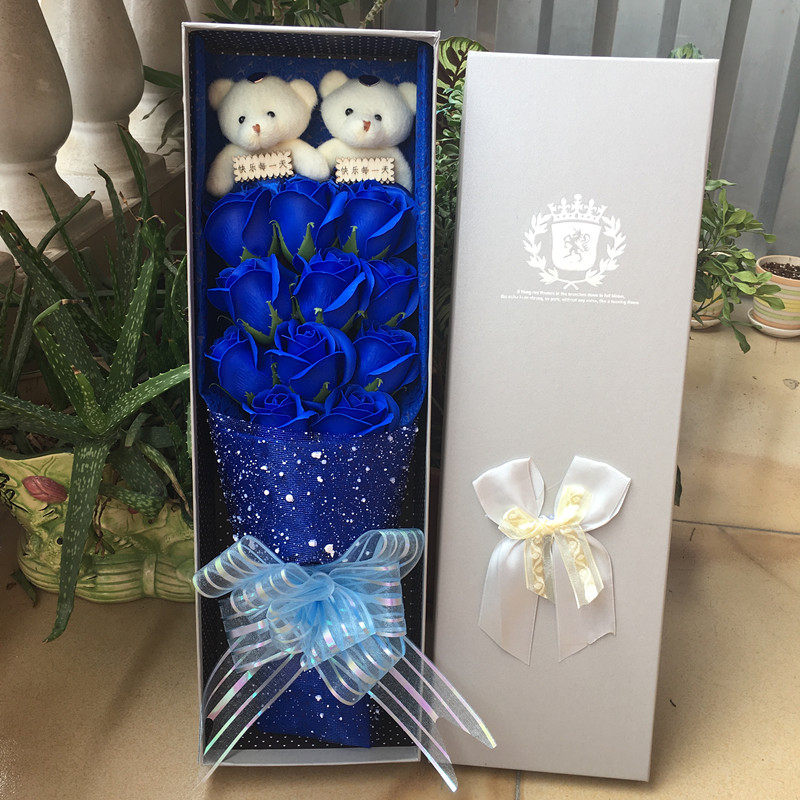 Creative bear bouquet gift box Fragrant flower bouquet Birthday gift Graduation gift to classmates Teacher Valentine's Day gift bouquet